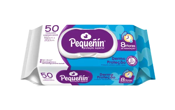 TOALHAS UMEDECIDAS PEQUEÑIN DERMOPROTEÇÃO 50UN