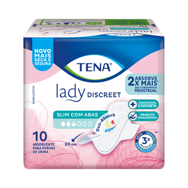 Absorvente TENA Lady Discreet Slim com abas